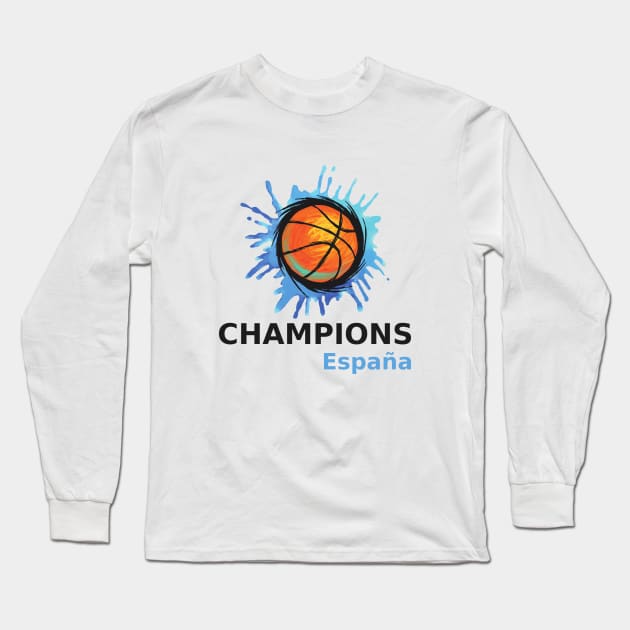 Spain - Basketball World Champion Long Sleeve T-Shirt by FarStarDesigns